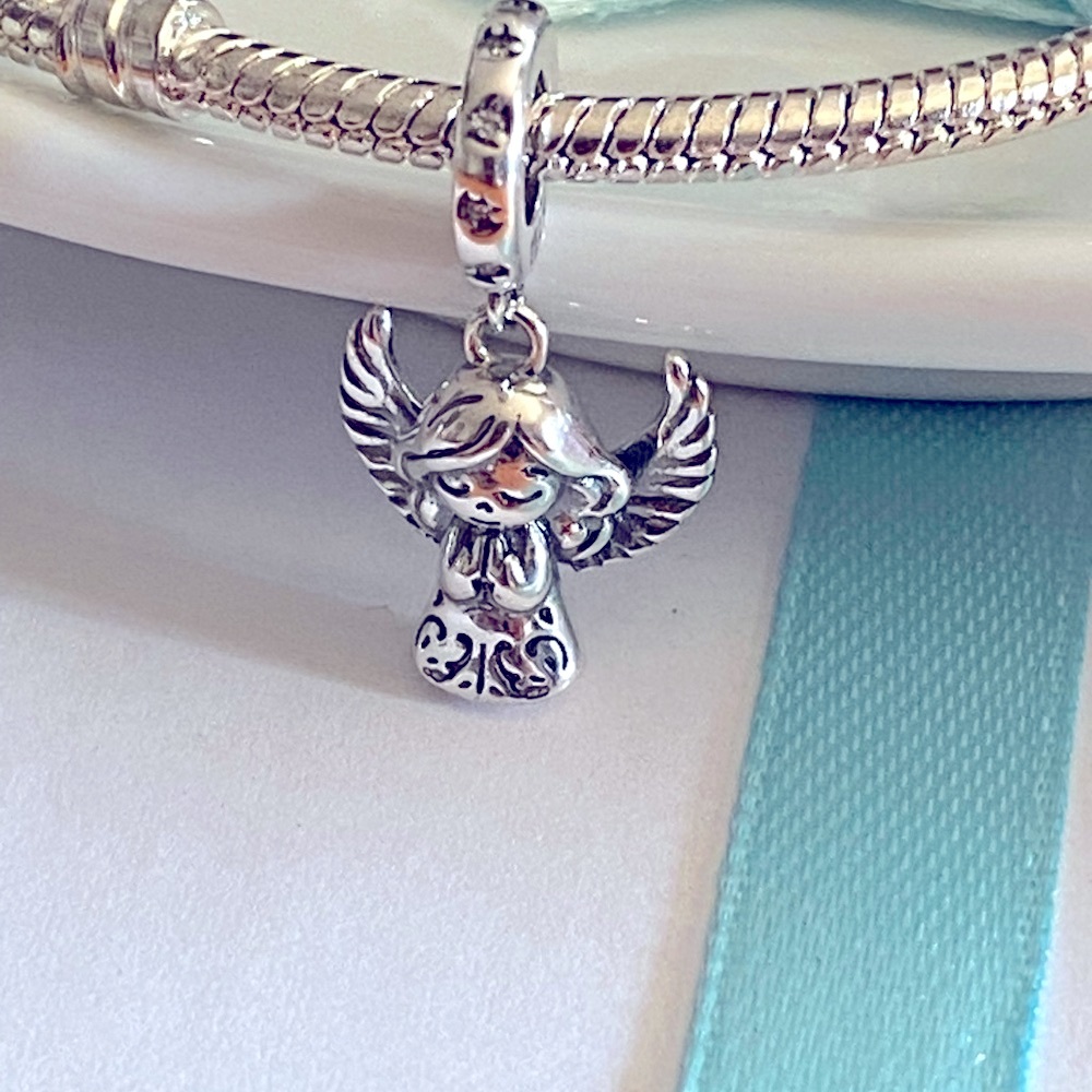 S925 Sterling Silver Christmas Angel bracelet charm,pendant ,Pandora compatible - Picture 4 of 6